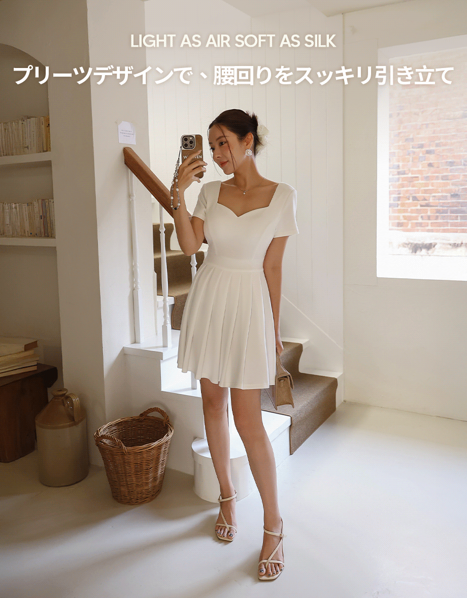 AIRゼログラビティスリム背中あきミニワンピ